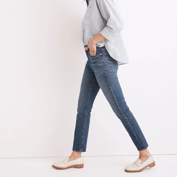 Madewell Perfect Vintage Jeans in Drayton Wash Women’s Size 28 High Rise Tapered - Picture 3 of 16